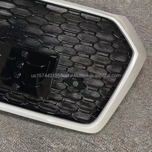 Calandre avant nid d'abeille style PNB RSQ5 pour Audi Q5 B9, cadre noir brillant, argenté, 2019-2021, ABS, nouvelle qualité supérieure, installation facile - Product Image 2
