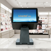 Terminal de point de vente Android pliable 15,6 pouces pour restaurant, processeur RK3568 RK3576 RK3588, 4 Go de RAM, SSD 32 Go/64 Go