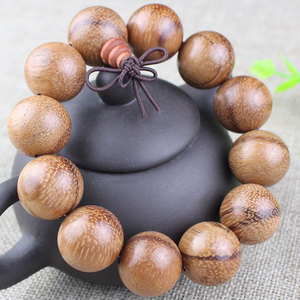 Agarwood <b>Bracelet</b> 20mm Round Beads 12 Pieces Religious Ceremony Unisex Jewelry - Product Image 1