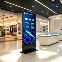 HRAY Pantalla de 43 Pulgadas, Frecuencia de Actualización de 60Hz, Relación de Aspecto 16:9, 1.07B Colores, Ruedas Universales para Fácil Desplazamiento, OEM y ODM Disponibles