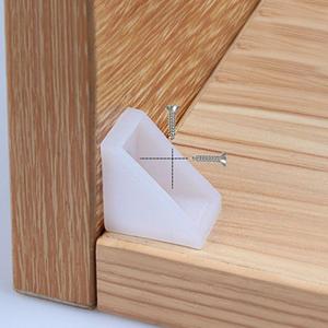 Thickened Plastic Two-Hole Corner <b>Bracket</b> Small 90 Degree Reinforced <b>Shelf</b> Support for Furniture Wardrobe Partitions - Product Image 1