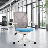 Chaise de bureau ergonomique moderne à dossier haut en tissu pivotante à bas prix avec support lombaire réglable certifié