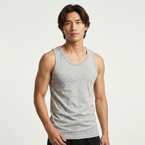 Venta Directa de Fábrica OEM Tirupur: Camiseta sin Mangas para Hombre, Diseño Moderno, Suave, Ecológica, Transpirable, Tallas Grandes, Mezcla de Bambú - Product Image 1