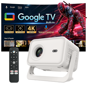 โปรเจคเตอร์ LED Google TV <span class=keywords><strong>ราคา</strong></span>โรงงานถูกสุดๆ โฟกัสอัตโนมัติ ไร้สาย สมาร์ท 4K ความละเอียดสูง รองรับ <span class=keywords><strong>Netflix</strong></span> อย่างเป็นทางการ พกพาสะดวก - Product Image 1