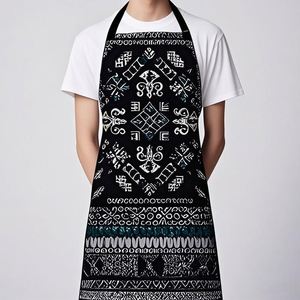 Waterproof Oil Proof <b>Apron</b> Full Print Tribal Bohemian Pattern Large Size <b>Kitchen</b> Cooking Cooking Restaurant Work Unisex Bulk - Product Image 3