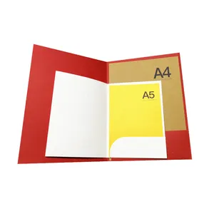 Özel Logo A4 A5 projesi kartvizit katlanır parlak belge sertifikaları kağıt dosya klasörü iki cepli