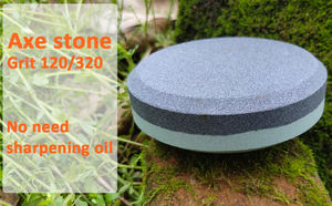 <span class=keywords><strong>Piedra</strong></span> de <span class=keywords><strong>afilar</strong></span> de doble hacha/Hacha, <span class=keywords><strong>piedra</strong></span> de <span class=keywords><strong>afilar</strong></span> redonda grande para afilador de herramientas con bolsa de lona - Product Image 5