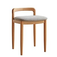 Chaise de salle à manger en bois de hêtre naturel avec coussin rembourré, idéale pour la maison, le bureau, le bar, la chambre et le salon – Moderne et écologique – Vente en gros