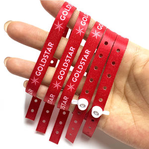 Braccialetti Promozionali Rossi per Eventi e Feste 2026 - Braccialetti Personalizzati per l'<span class=keywords><strong>Ingresso</strong></span> - Braccialetti per Eventi - Product Image 4
