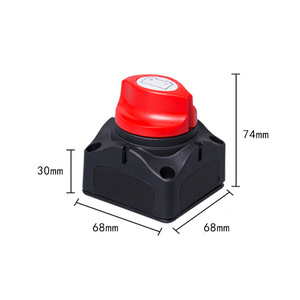 Hanwen Battery Rotary <b>Power</b> Cut Off <b>Switch</b> 68x68x30x74mm DC Panel Mount Main <b>Power</b> <b>Switch</b> - Product Image 1