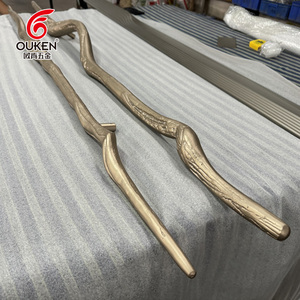 Manija de Puerta Larga de Latón <span class=keywords><strong>Dorado</strong></span> Antiguo para Entrada Principal, Tirador de Lujo para Puerta Corredera Frontal de Hotel o Villa - Product Image 5