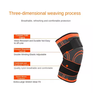 Venta al por mayor 3D de punto GYM Protect <span class=keywords><strong>Rodilleras</strong></span> <span class=keywords><strong>para</strong></span> <span class=keywords><strong>correr</strong></span> al aire libre Ciclismo Esquí Scooter Deportes Compresión Pierna Rodillera - Product Image 2