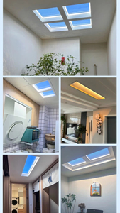 Lámpara de <span class=keywords><strong>Techo</strong></span> LED Inteligente Tuya con Simulación de <span class=keywords><strong>Tragaluz</strong></span> Artificial, Lámpara de Ventana Virtual con Cielo Azul, Control por Aplicación, Simulación de Luz Diurna - Product Image 6