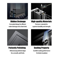 Personalizar Hotel Villa House European North American Exterior Windows Style Black Aluminio Glass Casement Window