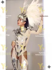 Hiệu Suất Trang Phục Cổ Kỳ Lạ Công Nghệ Phòng Khiêu Vũ Nhà Hát Bên Trang Phục Cho Phụ Nữ Polyester/Rayon Long Lanh In Ysmarket - Product Image 4