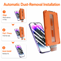 OEM ODM Logo personnalisé 28 °   Protection d'écran en verre trempé anti-espion 9H avec impression soyeuse, anti-poussière, application facile pour iPhone 11-18