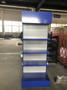 फर्श खड़े पेग बोर्ड हार्डवेयर उपकरण भंडारण प्रदर्शन धातु रैक शेल्फ के साथ बिजली/हाथ उपकरणों के लिए धातु रैक शेल्फ - Product Image 4