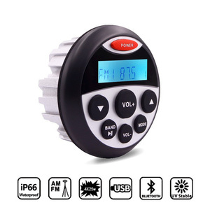 Guzare Boat <b>Speaker</b> FM Radio <b>USB</b> Rechargeable 9-12V DC Waterproof Portable <b>Speaker</b> For Yacht Motorcycle - Product Image 4