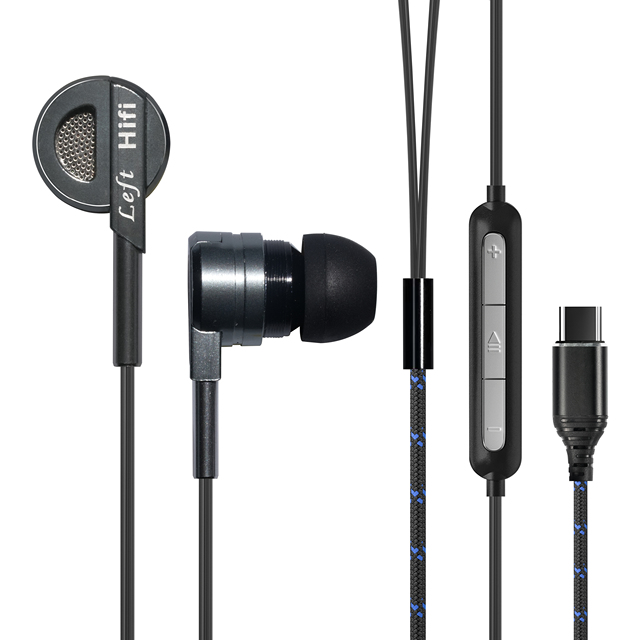 Hot Sell HiFi with Braided Cable USB-C In-Ear Headphones for Audiophiles Metal-Build Noise Isolating Headset Wired Earphones