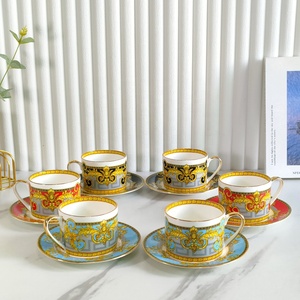 Vente en gros du meilleur ensemble de tasses et soucoupes à café de luxe pour salon familial - Product Image 5