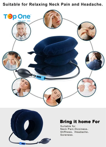 TopOne collier de soulagement de la douleur réglable dispositif de Traction cervicale civière gonflable et oreiller d'épaule - Product Image 6