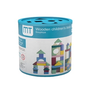 Bộ Xếp Hình Khối Gỗ Tự Nhiên, <span class=keywords><strong>81</strong></span> Miếng, Đồ Chơi Phát Triển Nhiều Màu Sắc, Kích Cỡ, Khối Gỗ, Đồ Chơi Lắp Ráp - Product Image 5