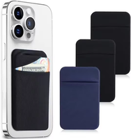 Usine Offre Spéciale Portable lycrar Card Sleeve Auto-Adhésif Téléphone Portable Titulaire de la Carte de Crédit Portefeuille Bâton sur Pour iPhone et Android