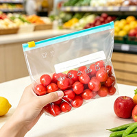 Herbruikbare ziplock zakken, op maat gemaakte ziplock zakken voor voedselverpakkingen, ritssluitende plastic zakken voor fruit & groenteverpakkingen