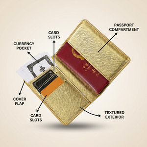 Premium Golden Leather Passport Holder Wallet <b>Card</b> <b>Case</b> Premium Travel Protective Sleeve for Passport and <b>Cards</b> Passport <b>Cards</b> - Product Image 5