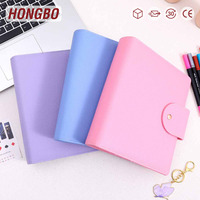 Hongbo Best-seller 11 couleurs A5 en cuir véritable souple or Rose planificateur reliure spirale portefeuille classeur feuille de mouche cahier à feuilles mobiles