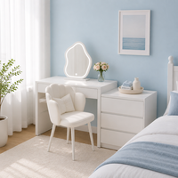 Table de maquillage avec tiroirs, coiffeuse multifonctionnelle avec rangement, bureau moderne de luxe léger pour chambre à coucher