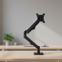 Support d'écran double bras en acier Ergofirst avec support d'écran jusqu'à 32 pouces et fixation sur bureau