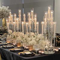 Bougeoirs en acrylique transparent Candélabres pour centres de Table de mariage Décoration Chandelier Bougeoirs pour mariage