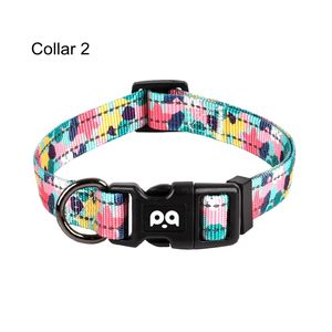 Collier réglable en nylon souple pour animaux de compagnie pour petits chiens de taille moyenne Caractéristiques réfléchissantes Motifs imprimés uniques Polyester respirant - Product Image 4