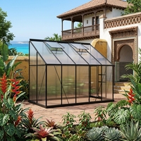 Serre en aluminium avec panneaux en polycarbonate, idéale pour une utilisation domestique