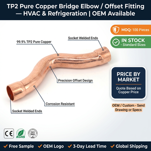 Codo <span class=keywords><strong>de</strong></span> Soldadura <span class=keywords><strong>de</strong></span> <span class=keywords><strong>Cobre</strong></span> Puro al 99.9% para Tuberías <span class=keywords><strong>de</strong></span> Agua <span class=keywords><strong>de</strong></span> Aire Acondicionado y Refrigeración con Contenido <span class=keywords><strong>de</strong></span> <span class=keywords><strong>Cobre</strong></span> - Product Image 1