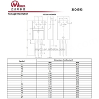 2SA1837/2SC4793 A1837/C4793 Insertion directe TO-220F 1A/230V Tube amplificateur audio associé à un transistor