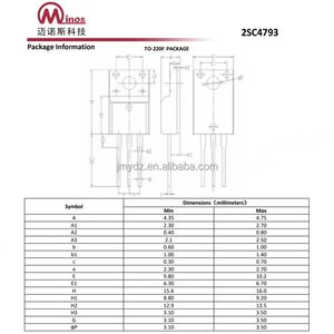 2SA1837/2SC4793 A1837/C4793 ทรานซิสเตอร์เสียงแบบเสียบตรง TO-220F 1A/230V จับคู่กับทรานซิสเตอร์ - Product Image 4