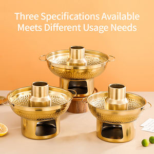 Casserole en acier inoxydable coréen compatible avec les plaques à induction, lavable au lave-vaisselle, design moderne et luxueux, pour restaurant, utilisable avec de la glace sèche - Product Image 6