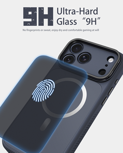 เคสกระจกนิรภัยแม่เหล็กแบบด้านสำหรับ <span class=keywords><strong>iPhone</strong></span> 17 18 Pro พร้อมขาตั้งกล้อง ปุ่มโลหะ AI ป้องกันการตกกระแทก 1.5 เมตร และกันน้ำ - Product Image 2