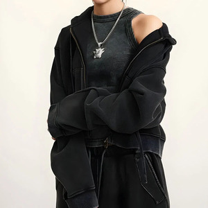 Sudadera con Capucha Corta con Cremallera Completa y Logotipo Bordado Personalizado para Mujer, Chaqueta Deportiva de Manga Larga para Gimnasio - Product Image 4