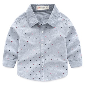 Boy Clothing Polka Dot Cotton Long-sleeved 3 to 8 Bowler Applique Shirt of <strong>China</strong> <strong>Top</strong> <strong>Ten</strong> <strong>Selling</strong> <strong>Products</strong> - Product Image 2