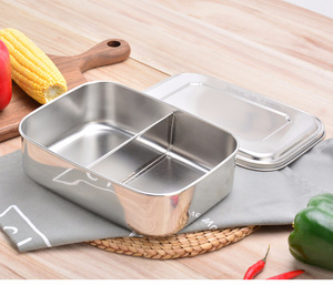 Étanche 18/8 En acier inoxydable En Métal De Stockage De Récipient de Nourriture Boîte À <span class=keywords><strong>Bento</strong></span> Boîte à Lunch Tiffin boîte à lunch à <span class=keywords><strong>3</strong></span> <span class=keywords><strong>compartiments</strong></span> - Product Image 5