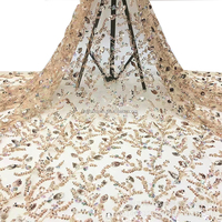 Tissu en dentelle française en tulle perlé en polyester écologique, prix de gros, pour robe de mariée, avec couleurs personnalisées et haute qualité