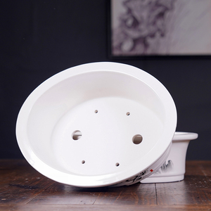 Lavabo de bonsái de porcelana blanca Yixing, macetas de cerámica pintadas a alta temperatura para interiores/exteriores, macetas, jardín doméstico chino - Product Image 2