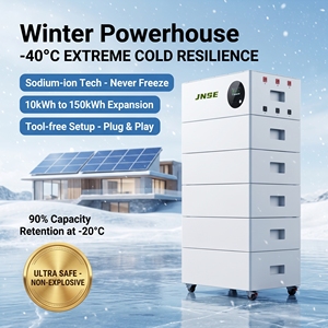 Batterie à ions sodium empilable 10 kWh 51,2 V 200 Ah, système ESS modulaire pour système solaire domestique en hiver à -40 °C, extincteur intégré - Product Image 1