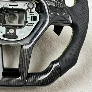 Volant en cuir et fibre de carbone C117 W176 W212 W213 W207 W218 X204 W117 S204 C204 C63 AMG pour <span class=keywords><strong>Mercedes</strong></span> Benz - Product Image 5