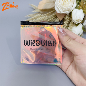 Custom Small Reusable Plastic Clear Pvc Zipper Bag for Cosmetic <b>Jewelry</b> Ring <b>Packaging</b> Ziplock Pouch with Logo Factory Direct - Product Image 2