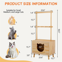 Meilleures ventes : Meuble d'appoint d'intérieur en bois, style maison pour chat, également servant de placard pour chien et de porte-vêtements pour chaton