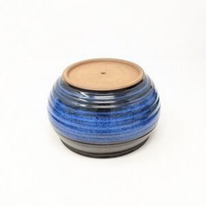 <span class=keywords><strong>Poterie</strong></span> en céramique noire élégante avec bandes bleues frappantes, idéale pour la plantation ou l'utilisation décorative. Améliorez votre décoration intérieure-Achetez maintenant - Product Image 4
